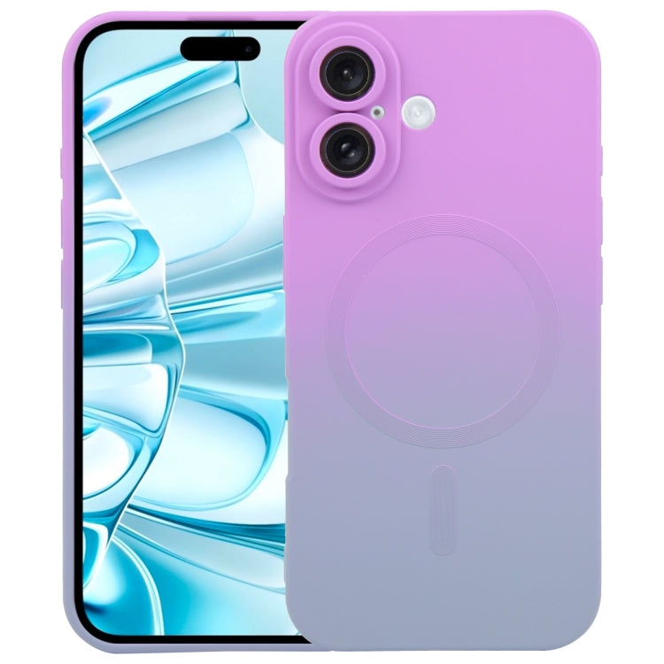 جراب هاتف سائل من مادة TPU السيليكونية المتدرجة MagSafe، مناسب لأجهزة iPhone 16e وiPhone 16 Pro Max وiPhone 16 Pro وiPhone 16 Plus