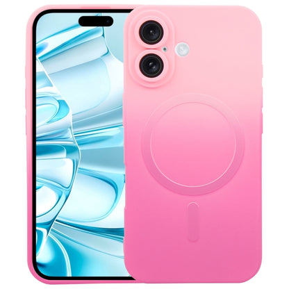 جراب هاتف سائل من مادة TPU السيليكونية المتدرجة MagSafe، مناسب لأجهزة iPhone 16e وiPhone 16 Pro Max وiPhone 16 Pro وiPhone 16 Plus