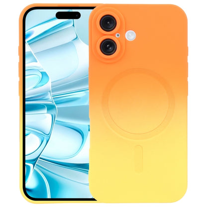 جراب هاتف سائل من مادة TPU السيليكونية المتدرجة MagSafe، مناسب لأجهزة iPhone 16e وiPhone 16 Pro Max وiPhone 16 Pro وiPhone 16 Plus