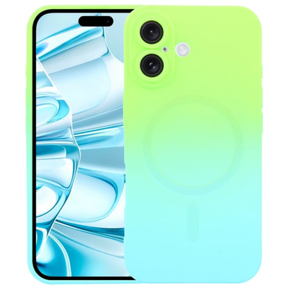 جراب هاتف سائل من مادة TPU السيليكونية المتدرجة MagSafe، مناسب لأجهزة iPhone 16e وiPhone 16 Pro Max وiPhone 16 Pro وiPhone 16 Plus