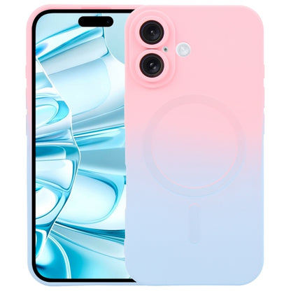جراب هاتف سائل من مادة TPU السيليكونية المتدرجة MagSafe، مناسب لأجهزة iPhone 16e وiPhone 16 Pro Max وiPhone 16 Pro وiPhone 16 Plus
