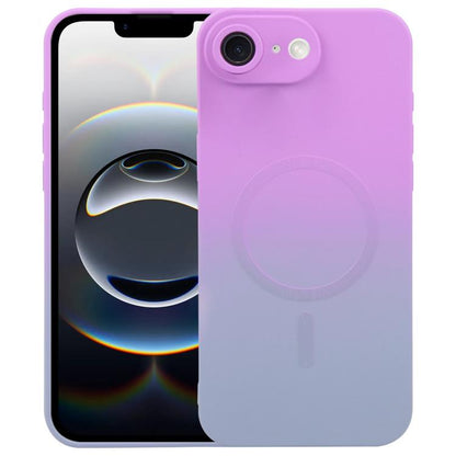 جراب هاتف سائل من مادة TPU السيليكونية المتدرجة MagSafe، مناسب لأجهزة iPhone 16e وiPhone 16 Pro Max وiPhone 16 Pro وiPhone 16 Plus
