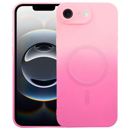 جراب هاتف سائل من مادة TPU السيليكونية المتدرجة MagSafe، مناسب لأجهزة iPhone 16e وiPhone 16 Pro Max وiPhone 16 Pro وiPhone 16 Plus