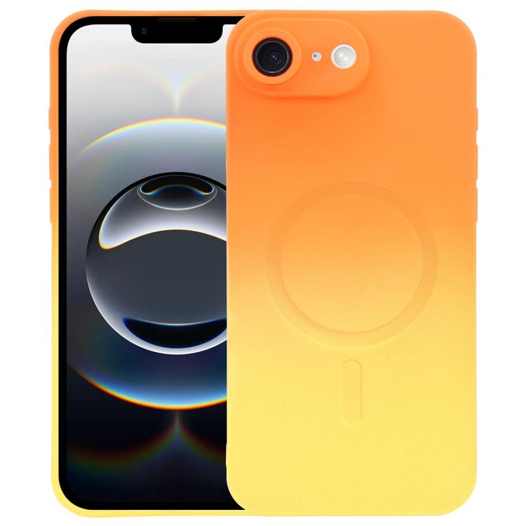جراب هاتف سائل من مادة TPU السيليكونية المتدرجة MagSafe، مناسب لأجهزة iPhone 16e وiPhone 16 Pro Max وiPhone 16 Pro وiPhone 16 Plus
