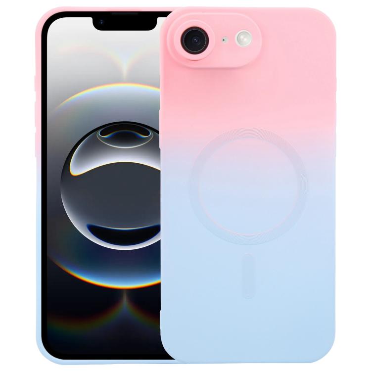 جراب هاتف سائل من مادة TPU السيليكونية المتدرجة MagSafe، مناسب لأجهزة iPhone 16e وiPhone 16 Pro Max وiPhone 16 Pro وiPhone 16 Plus