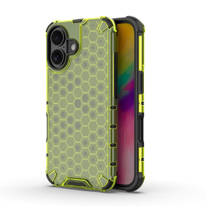 جراب هاتف مضاد للصدمات بتصميم قرص العسل، مناسب لأجهزة iPhone 16e وiPhone 16 Pro Max وiPhone 16 Pro وiPhone 16 Plus وiPhone 16 وiPhone 15 Pro Max وiPhone 15 Pro وiPhone 15