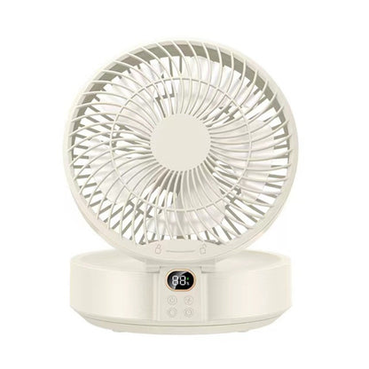 WSK302 4000mAh Swivel Head Wall Mounted Fan with Night Light