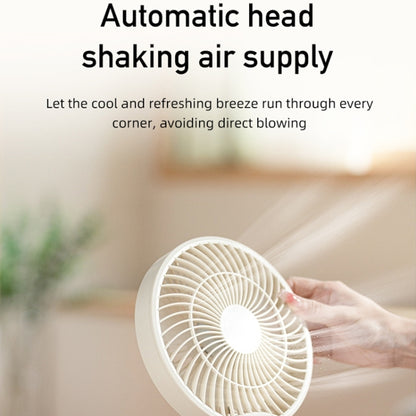 WSK302 4000mAh Swivel Head Wall Mounted Fan with Night Light