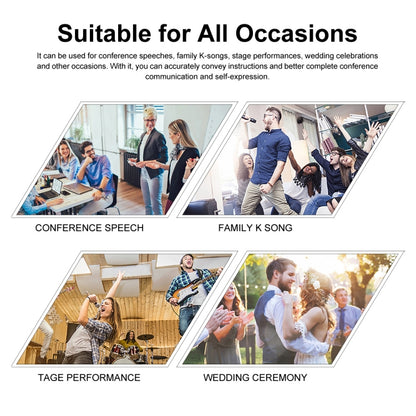 XTUGA A140-H Wireless Microphone System 4 Channel UHF Handheld Microphone