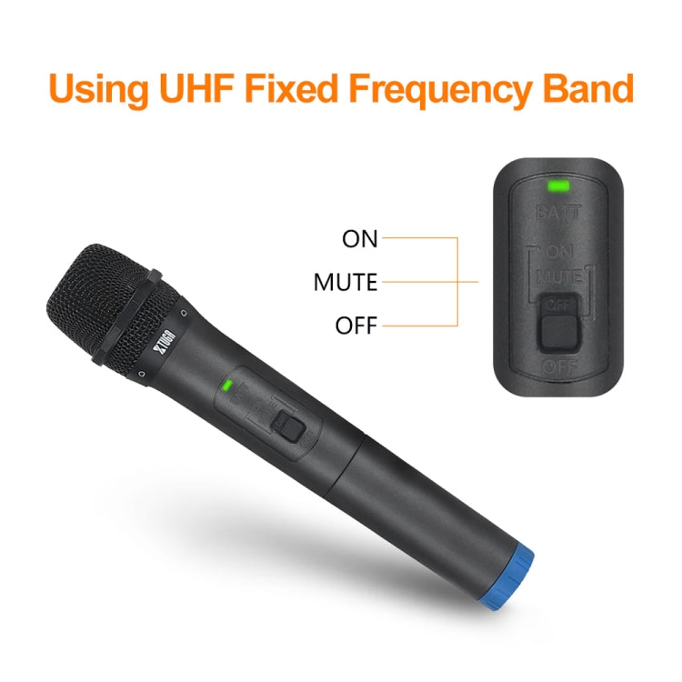 XTUGA S400 Professional 4-Channel UHF Wireless Microphone System with 4 Handheld Microphone