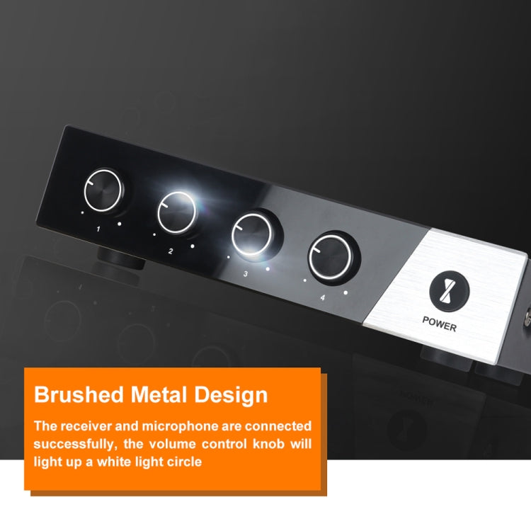 XTUGA S400 Professional 4-Channel UHF Wireless Microphone System with 4 Handheld Microphone