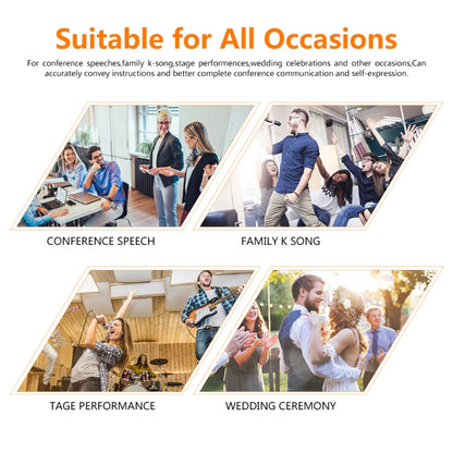 XTUGA S400 Professional 4-Channel UHF Wireless Microphone System with 4 Handheld Microphone