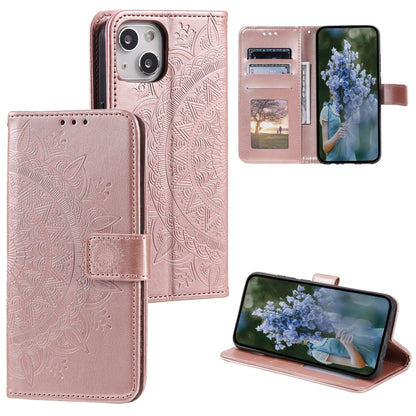 جراب هاتف جلدي منقوش بزهرة الطوطم، لهاتف iPhone 15 Plus، لهاتف iPhone 15