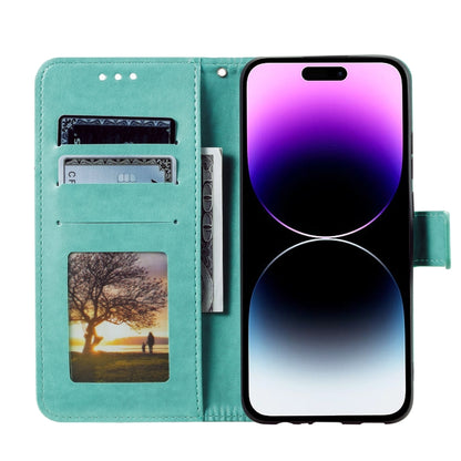 جراب هاتف جلدي منقوش بزهرة الطوطم، مناسب لأجهزة iPhone 16 Pro Max وiPhone 16 Pro وiPhone 16 Plus