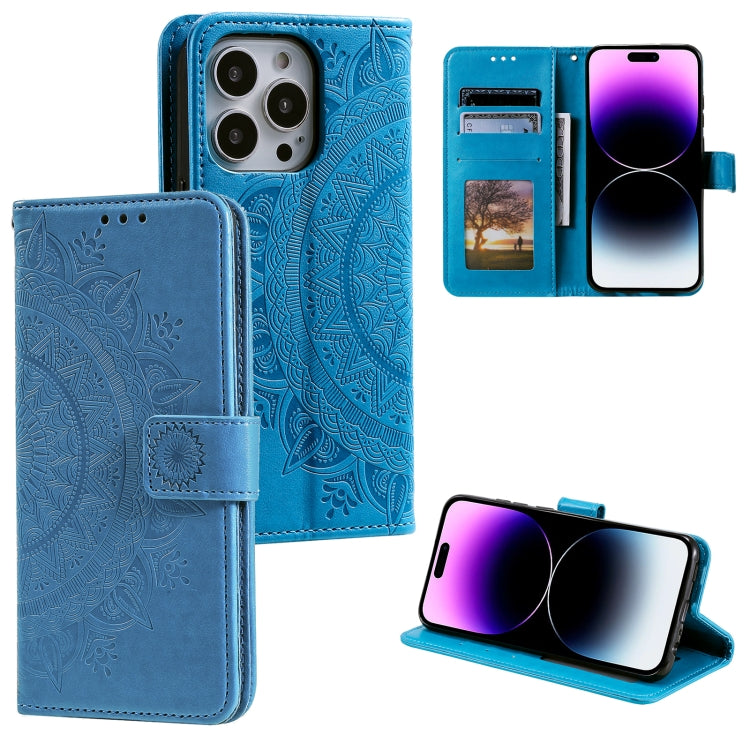 جراب هاتف جلدي منقوش بزهرة الطوطم، مناسب لأجهزة iPhone 16 Pro Max وiPhone 16 Pro وiPhone 16 Plus