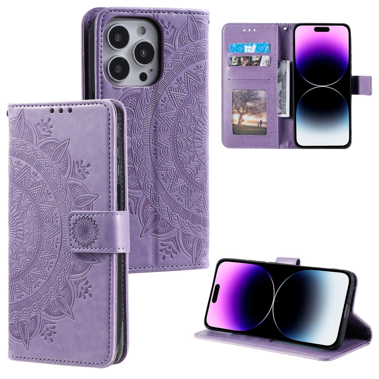جراب هاتف جلدي منقوش بزهرة الطوطم، مناسب لأجهزة iPhone 16 Pro Max وiPhone 16 Pro وiPhone 16 Plus
