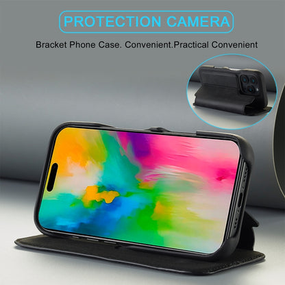 LC.IMEEKE Hon Ancient Series Flip Leather Phone Case, For iPhone 15 Pro, For iPhone 15 Plus, For iPhone 15
