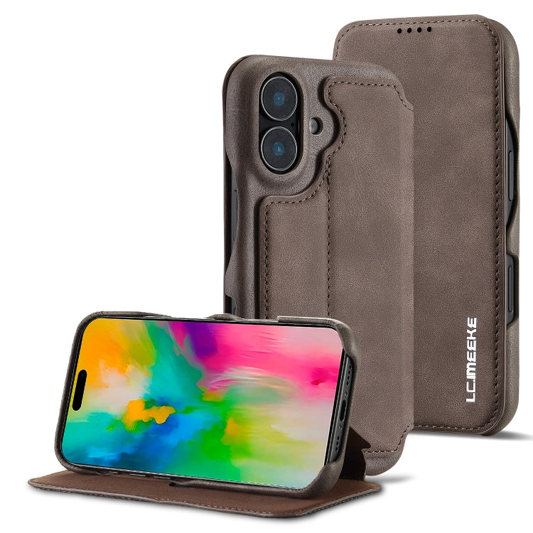 LC.IMEEKE Hon Ancient Series Flip Leather Phone Case, For iPhone 15 Pro, For iPhone 15 Plus, For iPhone 15