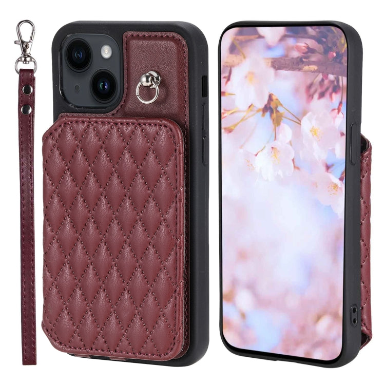 جراب هاتف بنمط شبكي مع حبل، مناسب لأجهزة iPhone 13 Pro وiPhone 13 وiPhone 12 / 12 Pro وiPhone 12 Pro Max وiPhone 11 وiPhone XR وiPhone 8 Plus / 7 Plus