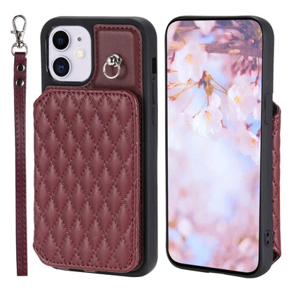 جراب هاتف بنمط شبكي مع حبل، مناسب لأجهزة iPhone 13 Pro وiPhone 13 وiPhone 12 / 12 Pro وiPhone 12 Pro Max وiPhone 11 وiPhone XR وiPhone 8 Plus / 7 Plus