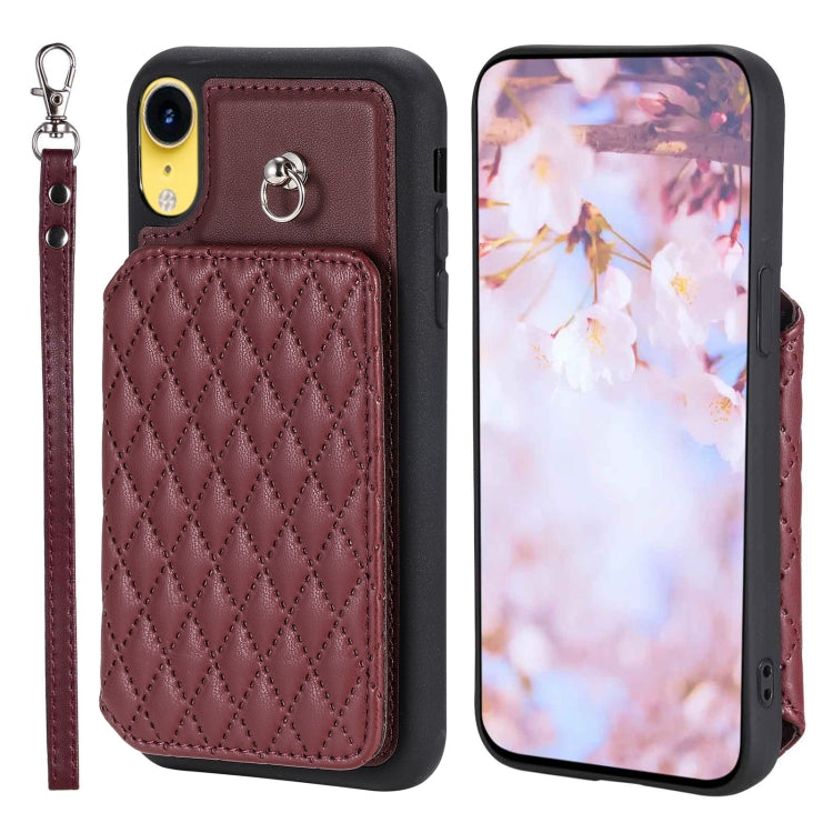 جراب هاتف بنمط شبكي مع حبل، مناسب لأجهزة iPhone 13 Pro وiPhone 13 وiPhone 12 / 12 Pro وiPhone 12 Pro Max وiPhone 11 وiPhone XR وiPhone 8 Plus / 7 Plus