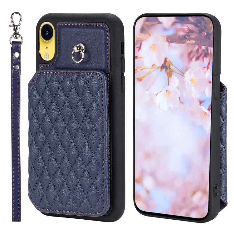 جراب هاتف بنمط شبكي مع حبل، مناسب لأجهزة iPhone 13 Pro وiPhone 13 وiPhone 12 / 12 Pro وiPhone 12 Pro Max وiPhone 11 وiPhone XR وiPhone 8 Plus / 7 Plus