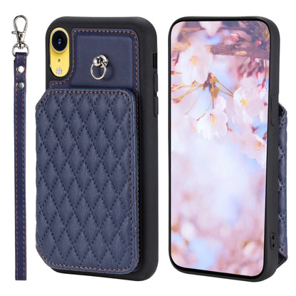 جراب هاتف بنمط شبكي مع حبل، مناسب لأجهزة iPhone 13 Pro وiPhone 13 وiPhone 12 / 12 Pro وiPhone 12 Pro Max وiPhone 11 وiPhone XR وiPhone 8 Plus / 7 Plus