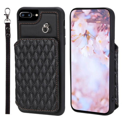 جراب هاتف بنمط شبكي مع حبل، مناسب لأجهزة iPhone 13 Pro وiPhone 13 وiPhone 12 / 12 Pro وiPhone 12 Pro Max وiPhone 11 وiPhone XR وiPhone 8 Plus / 7 Plus