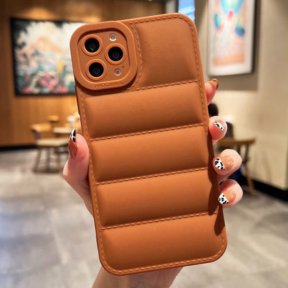 Eiderdown Airbag Frosted TPU Phone Case, For iPhone 16 Pro Max, For iPhone 16 Pro, For iPhone 16 Plus, For iPhone 16, For iPhone 15 Pro Max, For iPhone 15 Pro, For iPhone 15 Plus, For iPhone 15, For iPhone 14 Plus