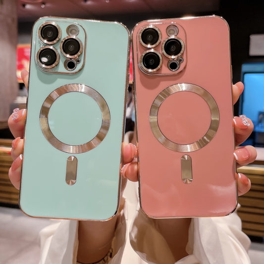 Magsafe Plating TPU Phone Case with Lens Film, For iPhone 13 Pro, For iPhone 13, For iPhone 12, For iPhone 12 Pro Max, For iPhone 12 Pro, For iPhone 11 Pro Max, For iPhone 11