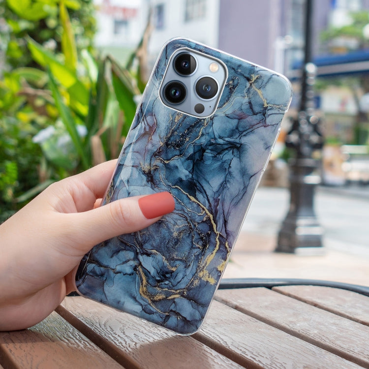 جراب هاتف IMD رخامي من مادة TPU، مناسب لأجهزة iPhone 15 Pro Max وiPhone 15 Pro وiPhone 15 Plus وiPhone 15