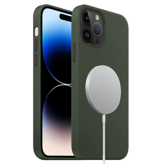 جراب هاتف MagSafe من السيليكون السائل بتغطية كاملة، لهاتف iPhone 14 Pro وiPhone 14 Pro Max