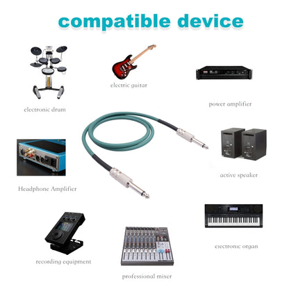 3045GR Mono 6.35mm Plug Male to Male Electric Guitar Audio Cable