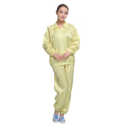 Anti Static Split Lapel Dustless Clothing Food Protection Stripe Clean Clothes, S, M, L, XL, XXL, XXXL, XXXXL, XXXXXL