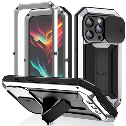 جراب هاتف R-JUST بحامل كاميرا منزلقة IP54 Life مقاوم للماء، مناسب لأجهزة iPhone 16e وiPhone 16 Pro Max وiPhone 16 Pro وiPhone 16 Plus وiPhone 16 وiPhone 15 Pro Max وiPhone 15 Pro وiPhone 15 Plus وiPhone 15