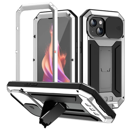 جراب هاتف R-JUST بحامل كاميرا منزلقة IP54 Life مقاوم للماء، مناسب لأجهزة iPhone 16e وiPhone 16 Pro Max وiPhone 16 Pro وiPhone 16 Plus وiPhone 16 وiPhone 15 Pro Max وiPhone 15 Pro وiPhone 15 Plus وiPhone 15