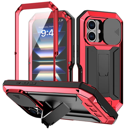 جراب هاتف R-JUST بحامل كاميرا منزلقة IP54 Life مقاوم للماء، مناسب لأجهزة iPhone 16e وiPhone 16 Pro Max وiPhone 16 Pro وiPhone 16 Plus وiPhone 16 وiPhone 15 Pro Max وiPhone 15 Pro وiPhone 15 Plus وiPhone 15