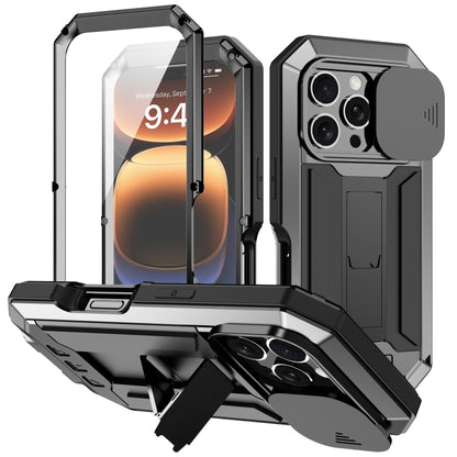 جراب هاتف R-JUST بحامل كاميرا منزلقة IP54 Life مقاوم للماء، مناسب لأجهزة iPhone 16e وiPhone 16 Pro Max وiPhone 16 Pro وiPhone 16 Plus وiPhone 16 وiPhone 15 Pro Max وiPhone 15 Pro وiPhone 15 Plus وiPhone 15