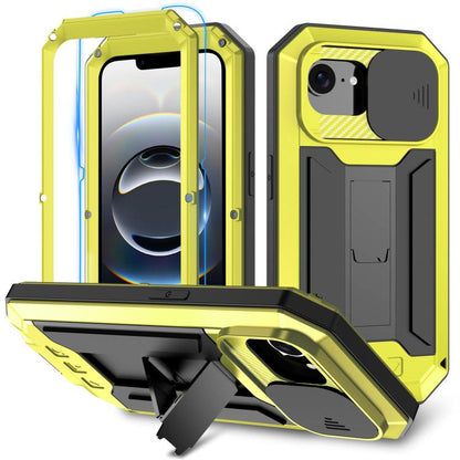 جراب هاتف R-JUST بحامل كاميرا منزلقة IP54 Life مقاوم للماء، مناسب لأجهزة iPhone 16e وiPhone 16 Pro Max وiPhone 16 Pro وiPhone 16 Plus وiPhone 16 وiPhone 15 Pro Max وiPhone 15 Pro وiPhone 15 Plus وiPhone 15