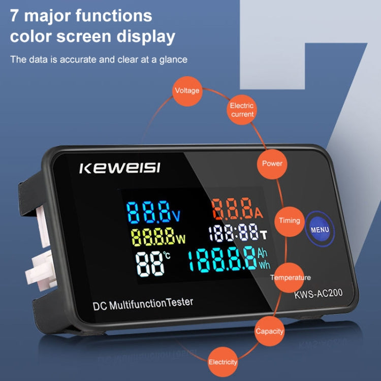 KWS-DC200-50A 8-120V DC Digital Display Voltage Current Watch with Shunt