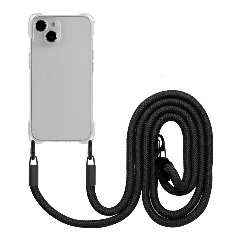 Four-corner Shockproof TPU Phone Case with Lanyard, For iPhone 15 Pro Max, For iPhone 15 Pro, For iPhone 15 Plus, For iPhone 15