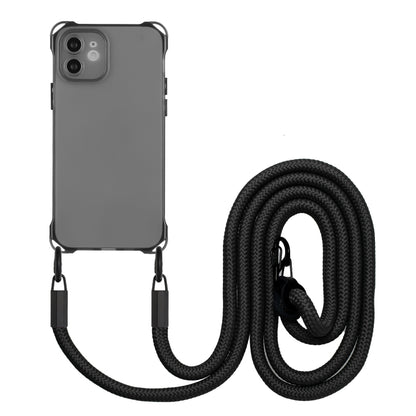 Four-corner Shockproof TPU Phone Case with Lanyard, For iPhone 12 Pro Max, For iPhone 12 Pro, For iPhone 11 Pro Max, For iPhone 11