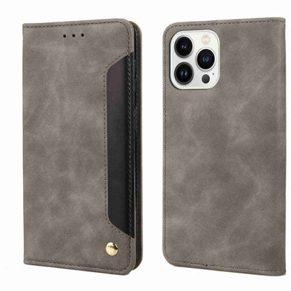 Skin Feel Splicing Leather Phone Case