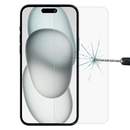 غشاء زجاجي مقوى 9H 2.5D بسمك 0.26 مم، مناسب لهاتف iPhone 16 Pro Max، وiPhone 16 Pro، وiPhone 16 Plus، وiPhone 16، وiPhone 15 Plus / 15 Pro Max، وiPhone 15 / 15 Pro