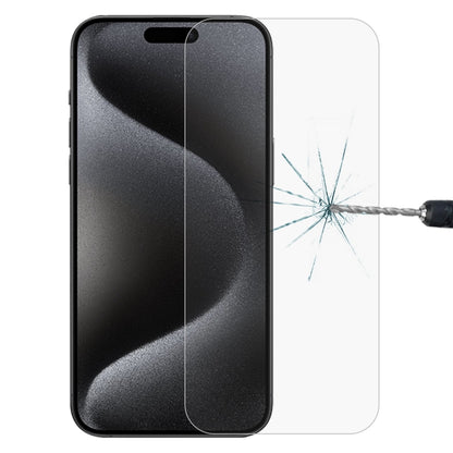 غشاء زجاجي مقوى 9H 2.5D بسمك 0.26 مم، مناسب لهاتف iPhone 16 Pro Max، وiPhone 16 Pro، وiPhone 16 Plus، وiPhone 16، وiPhone 15 Plus / 15 Pro Max، وiPhone 15 / 15 Pro