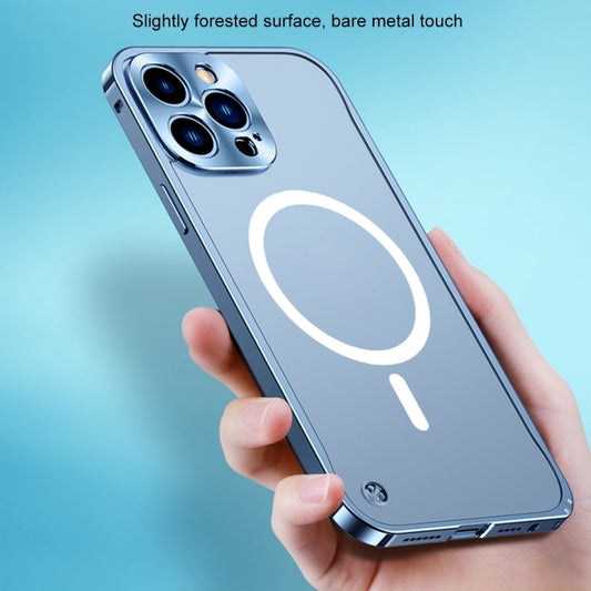 جراب MagSafe مقاوم للصدمات بإطار معدني من البولي كربونات غير اللامع، مناسب لأجهزة iPhone 15 Pro Max وiPhone 15 Pro وiPhone 15 Plus وiPhone 15