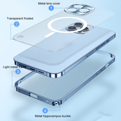 جراب MagSafe مقاوم للصدمات بإطار معدني من البولي كربونات غير اللامع، مناسب لأجهزة iPhone 15 Pro Max وiPhone 15 Pro وiPhone 15 Plus وiPhone 15