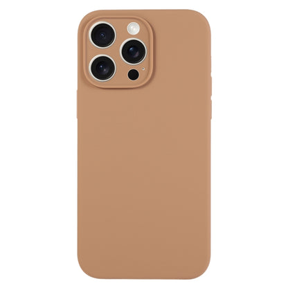 جراب هاتف من السيليكون السائل بلون نقي ومسام دقيقة، لهاتف iPhone 15 Pro Max