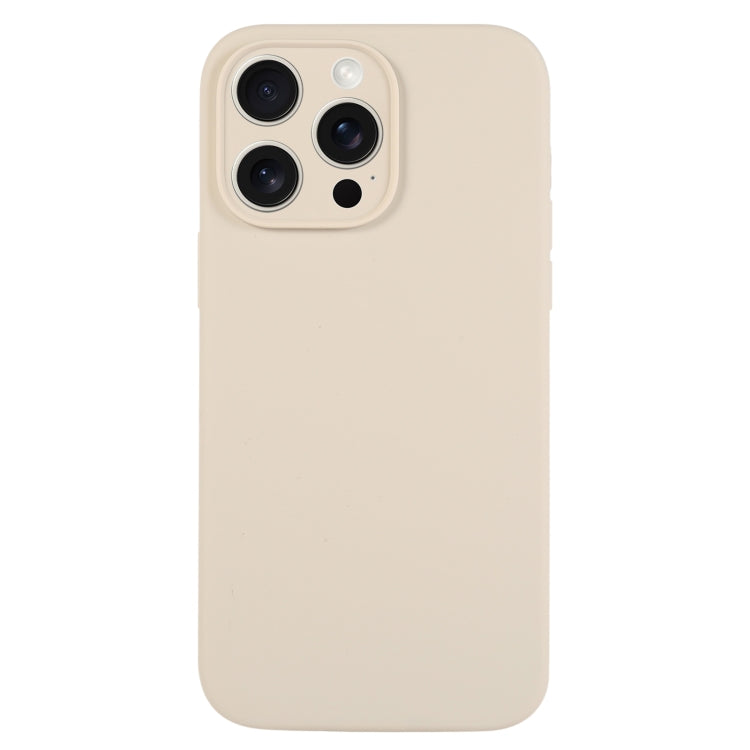 جراب هاتف من السيليكون السائل بلون نقي ومسام دقيقة، مناسب لهاتف iPhone 15 Pro