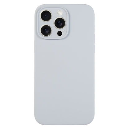 جراب هاتف من السيليكون السائل بلون نقي ومسام دقيقة، مناسب لهاتف iPhone 15 Pro